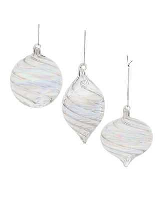 Slickblue Ornament (Set of 6) 4"D, 5"H, 6"H Glass