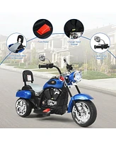 Vebreda 6V Powered Toddler 3-Wheel Motorbike Ride On Toy with Horn and Headlight