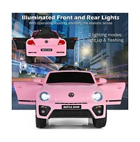 Vebreda Volkswagen Beetle Kids Electric Ride On Car with Remote Control