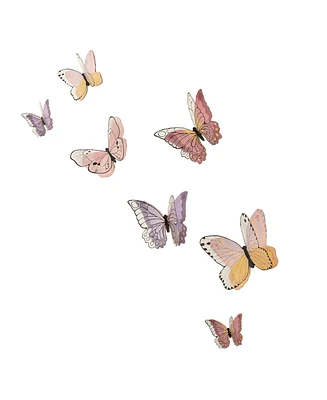 Lambs & Ivy Butterfly Dreams 3-Dimensional Wings Colorful Wall Decals/Stickers