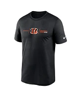 Nike Men's Black Cincinnati Bengals Horizontal Lockup Legend Performance T-Shirt