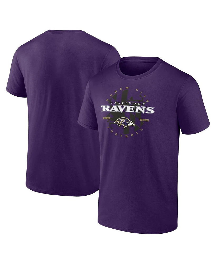 Fanatics Men's Purple Baltimore Ravens Hometown Offensive Drive T-Shirt