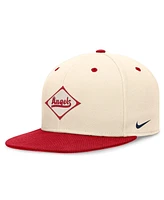 Nike Men's Natural/Red Los Angeles Angels City Connect True Fitted Hat