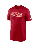 Nike Men's Scarlet San Francisco 49ers Primetime Legend Wordmark Performance T-Shirt