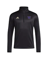 Adidas Men's Washington Huskies Coaches Sideline Quarter-Zip Top