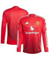 Adidas Men's Red Manchester United 2024/25 Home Long Sleeve Authentic Patch Jersey