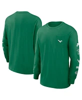 Nike Men's Green Philadelphia Eagles Rewind Heavy Max 90 Pocket Long Sleeve T-Shirt