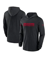 Nike Men's Black Atlanta Falcons Sideline Hoodie Performance Long Sleeve T-Shirt