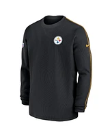 Nike Men's Black Pittsburgh Steelers 2024 Sideline Coaches Long Sleeve Top