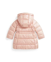 Polo Ralph Lauren Toddler And Little Girls Metallic Down Hooded Long Jacket