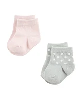 Hudson Baby Baby Girls Sock and Headband 12pc Set, Basic Pink Gray, 0-9 Months