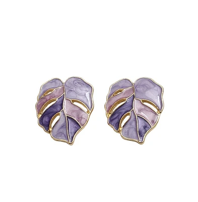 Sohi Women's Leaf Stud Earrings