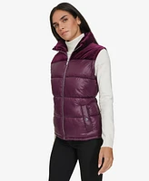 Calvin Klein Women's Velvet Trim Puffer Vest