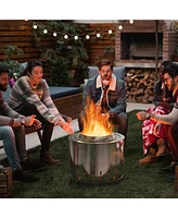 Vebreda Smokeless Stainless Steel Fire Pit with Ash Pan for Yard Camping