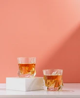 JoyJolt Aurora Whiskey Glasses, Set of 2