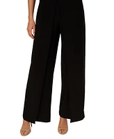 Adrianna Papell Women's Overlay-Neck Wide-Leg Jumpsuit