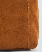 Mango Women's Suede Shoulder Bag