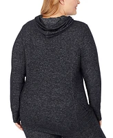 Cuddl Duds Plus SoftKnit Long-Sleeve Tunic Hoodie