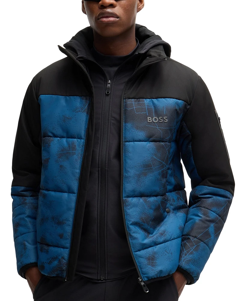 Boss by Hugo Men's Logo Water-Repellent Puffer Jacket