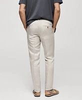 Mango Men's Linen Drawstring Pants