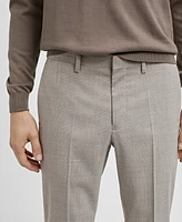 Mango Men's Stretch Fabric Super Suit Pants