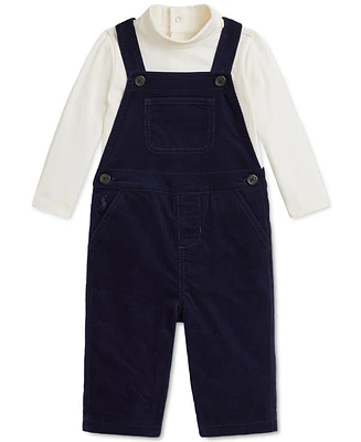 Polo Ralph Lauren Baby Turtleneck Bodysuit & Corduroy Overalls Set