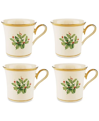 Lenox Holiday Place Setting Mugs, Set of 4