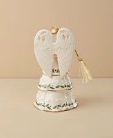 Lenox 2024 Holiday Angel Bell Holding Flowers Ornament