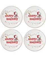 Lenox Snoopy & Woodstock Accent Plates, Set of 4