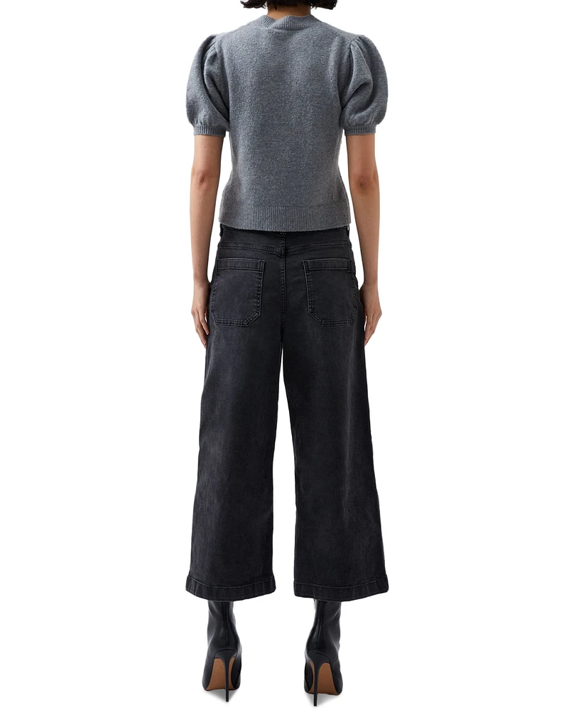 French Connection Women's Vhari Puff-Sleeve Cardigan