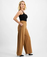 I.n.c. International Concepts Inc Petite High-Rise Wide-Leg Ponte Pants