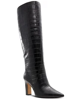 Aldo Women's Cadigoder Pointed-Toe Croc Knee High Boots