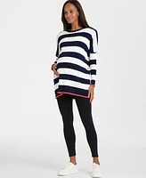 Seraphine Women's Bold Stripe Cotton Knit Maternity and Nursing Sweater