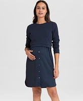 Seraphine Women's Mock Sweater Maternity Nursing Dress
