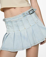 Mango Women's Denim Mini-Skirt