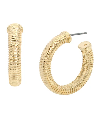 Steve Madden Gold Omega Hoop Earrings