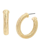 Steve Madden Gold Omega Hoop Earrings