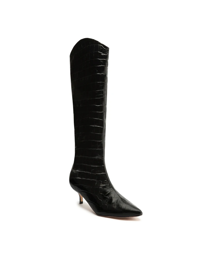 Schutz Women's Maryana Low Stiletto Knee High Heel Boots