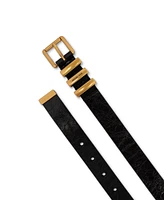 Michael Kors Women's Gold-Tone Leather Belt