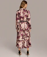 Donna Karan New York Women's Printed Belted Shirtdress