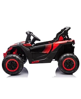 Streamdale Furniture 24V Kids Ride-On Utv: Remote Control, Suspension, Safety Features, Multimedia, Storage