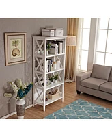 Streamdale Furniture 4 Tier Bookcases, 67" Bookshelf With Sturdy Solid Frame, Shelves For Home And Office Organizer