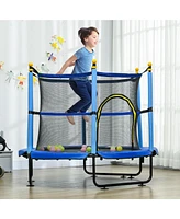 Streamdale Furniture Safe Kids Trampoline with Enclosure and Ball Pit for Active Play