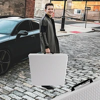 4FT Foldable Rattan Table, Portable & Durable
