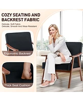 Mid-Century Oasis Comfy Velvet Chair for Stylish Comfort