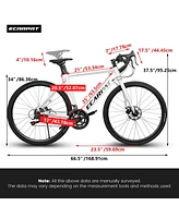 Streamdale Furniture Aluminum Road Bike with Suspension Fork and Disc Brakes