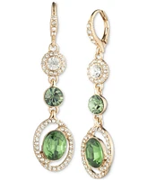 Givenchy Crystal & Color Stone Triple Drop Earrings