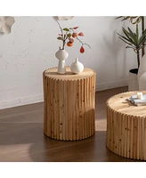 Streamdale Furniture Retro Cylindrical Coffee Table Set (2)