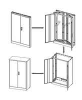 Streamdale Furniture Lockable Metal Storage Cabinet with Adjustable Shelf