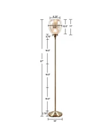 Streamdale Furniture Bellow Uplight Floor Lamp With Mercury Glass Shade